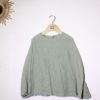 blouse double gaze vert sauge - 6ans - trois ptits points et hop